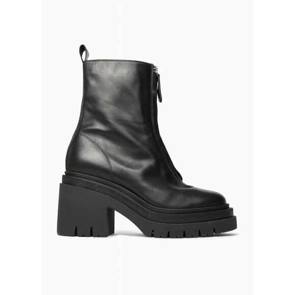 NEW FREDA SALVADOR women's sadie zip boot in black calf
